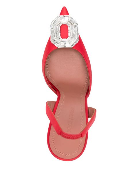 Amina Muaddi 105mm Camelia pumps - Red