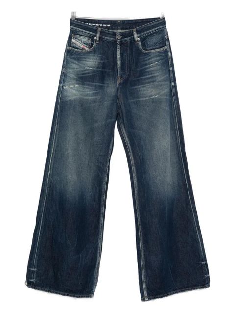 Diesel frayed wide-leg jeans - Blue