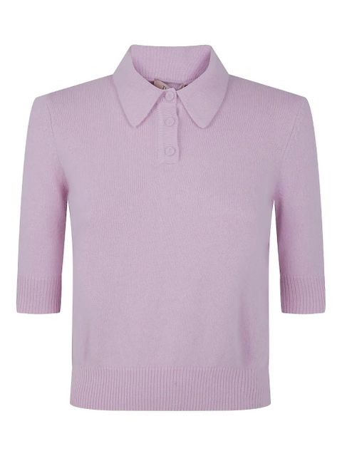TWINSET ribbed polo shirt - Pink - zdjęcie produktu nr 1