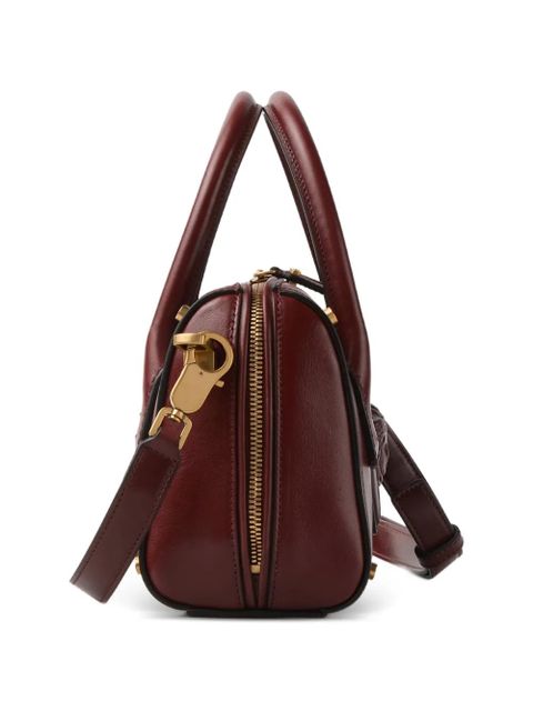 Versace Roomy small leather Boston bag - Brown