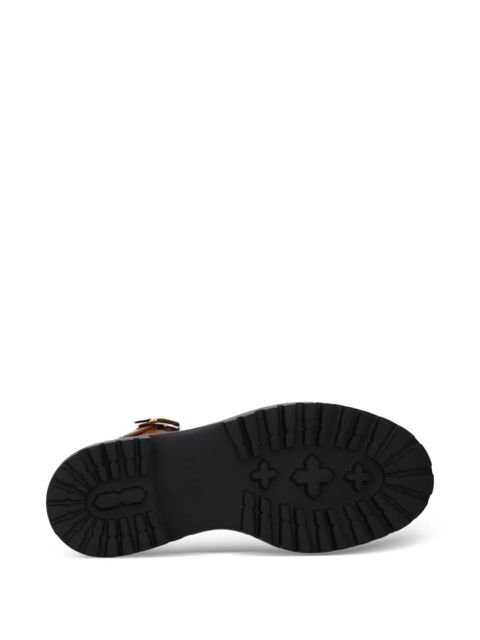 Prada cage-strap platform sandals - Brown