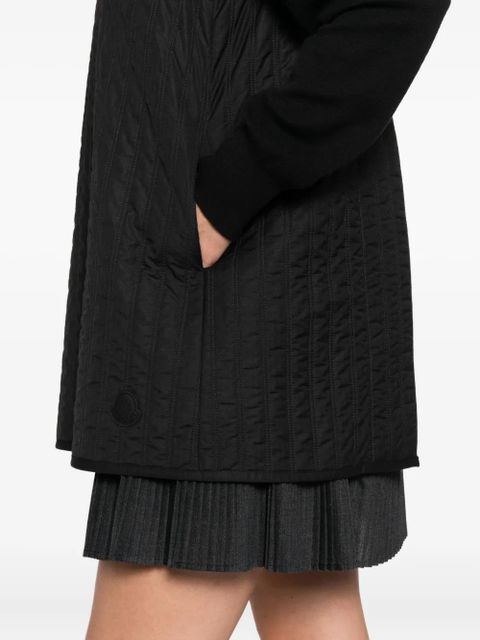 Moncler quilted pleated mini dress - Black