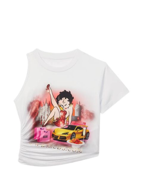 GCDS Betty Boop asymmetrical T-shirt - White - zdjęcie produktu nr 1