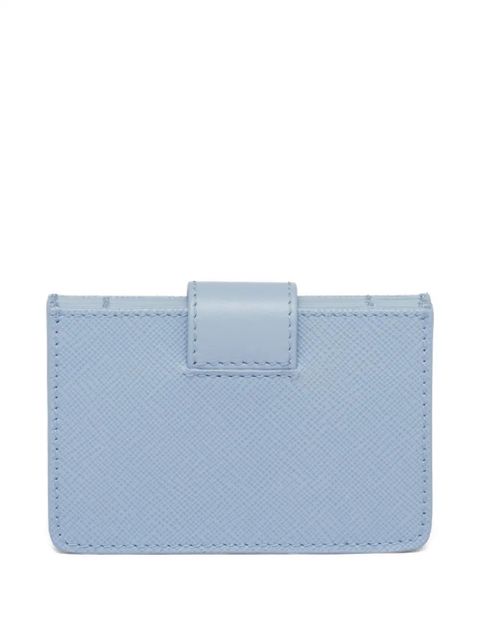Prada Saffiano and smooth leather card holder - Blue - zdjęcie produktu nr 2