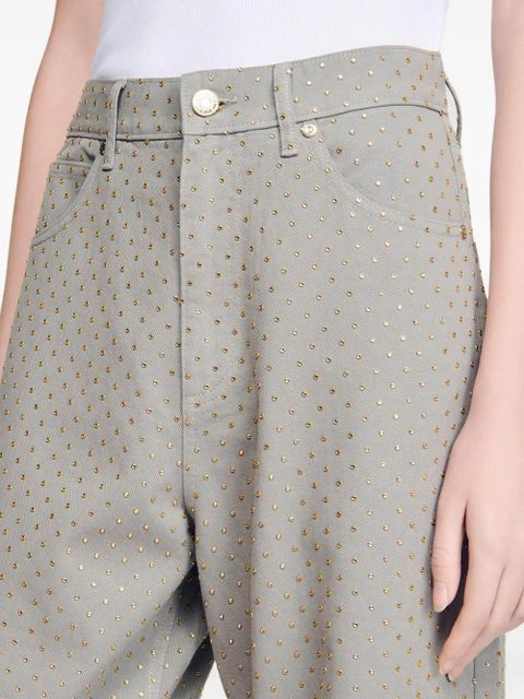 SANDRO rhinestone-embellished jeans - Grey