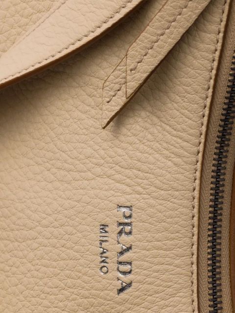 Prada Aimèe large leather shoulder bag - Neutrals