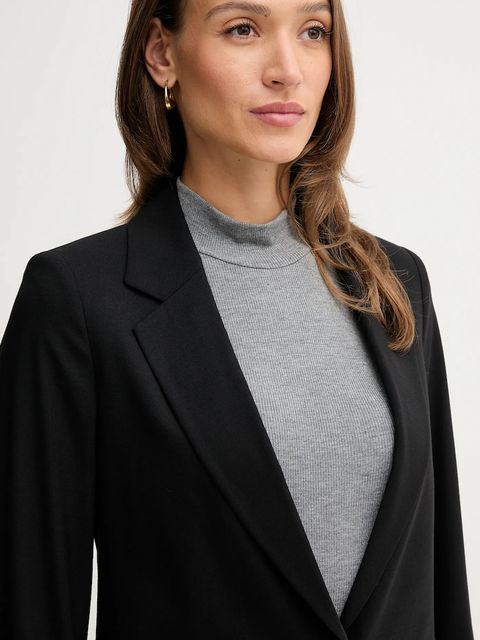 United Colors of Benetton marynarka kolor czarny jednorzędowa gładka 2962DW00H