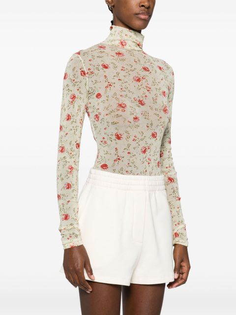 Prada floral mesh bodysuit - F0011 RED