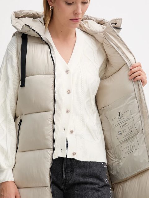 Save The Duck bezrękawnik IRIA kolor beżowy przejściowy D80302W.LOVE21