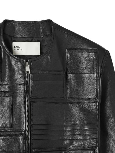Tory Burch pocket leather jacket - Black - zdjęcie produktu nr 2