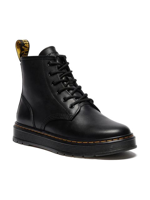 Dr. Martens buty Brookline Chukka kolor czarny na płaskim obcasie DM41550001