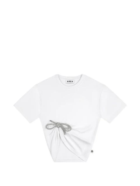 AREA crystal knot T-shirt - White