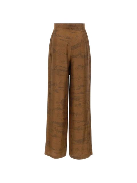 Max Mara printed high-waisted trousers - Brown - zdjęcie produktu nr 2