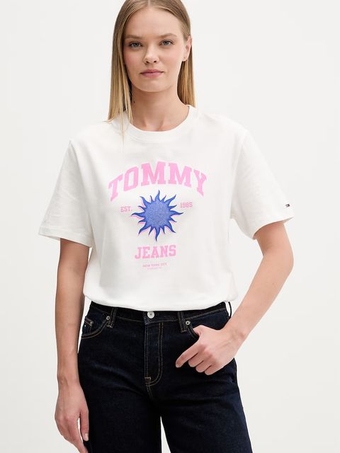 Tommy Jeans T-shirt damski bawełniany - zdjęcie produktu nr 1