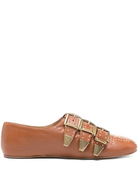 Chloé Susanna buckle studded shoes - Brown - zdjęcie produktu nr 1