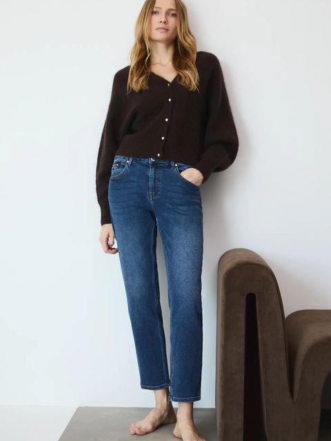 Medicine jeansy damskie kolor granatowy - zdjęcie produktu nr 1