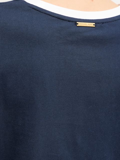 MICHAEL Michael Kors t-shirt bawełniany damski kolor granatowy MF551WN2ZU