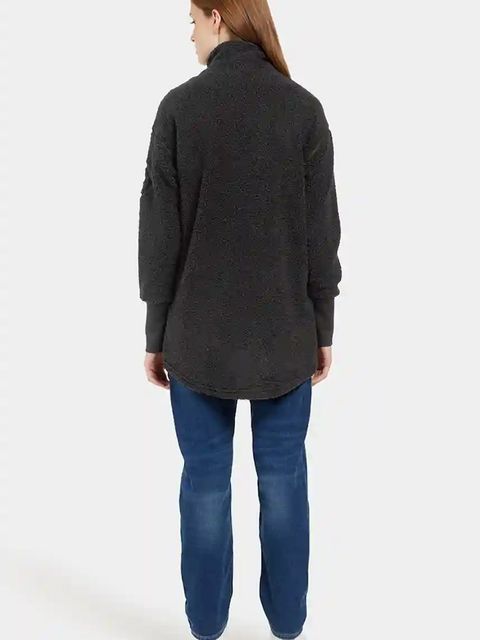 Didriksons bluza polarowa SALLY damska kolor czarny gładka 505165