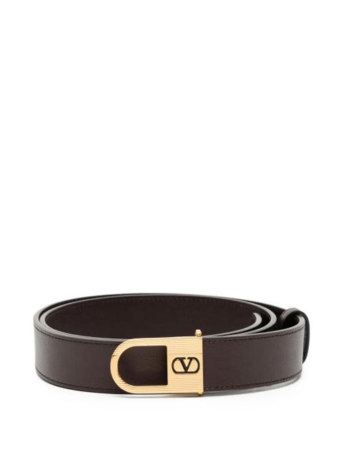 Valentino Garavani logo-debossed belt - Brown - zdjęcie produktu nr 1