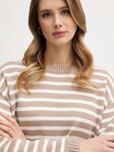 Barbour sweter z domieszką kaszmiru Rosie damski kolor beżowy LKN1725