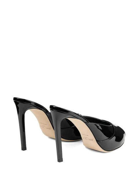 Jimmy Choo 100mm Brigitte peep-toe mules - Black