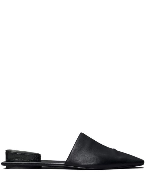 Tory Burch pierced leather slippers - Black - zdjęcie produktu nr 1