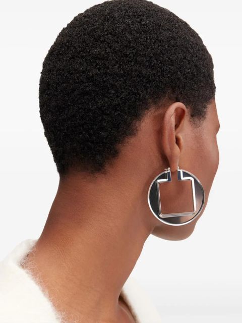 Jacquemus The Rond Carré hoops earrings - Silver