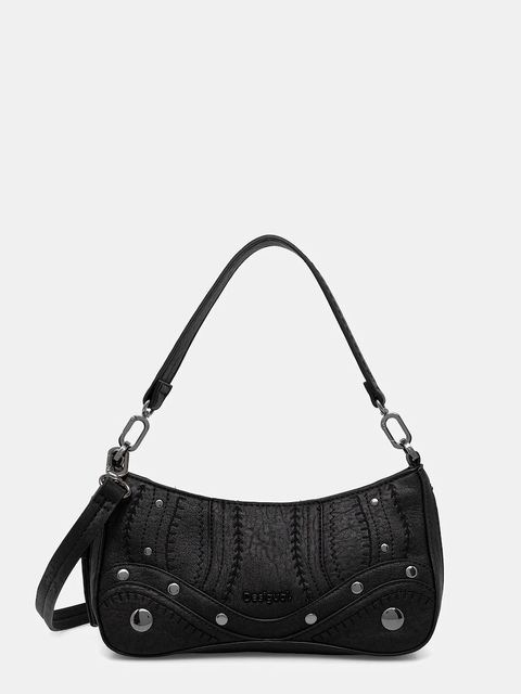 Desigual torebka EMBRO PATCH ALSACIA B kolor czarny 25WAXPA9 - zdjęcie produktu nr 1