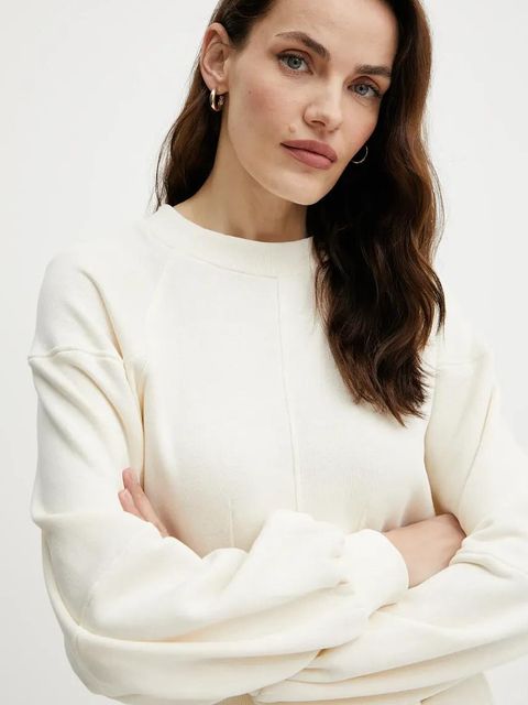 Silvian Heach bluza bawełniana SHANTA damska kolor beżowy gładka GPP25081FE