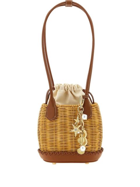 Self-Portrait woven basket bag - Brown - zdjęcie produktu nr 2