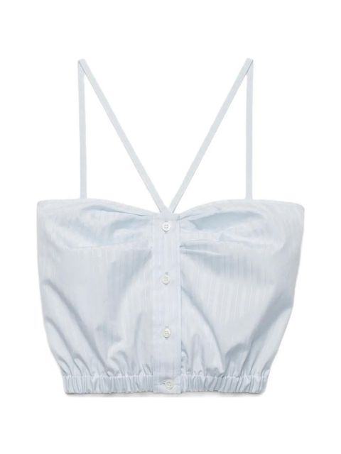 Prada cotton crop top - Blue - zdjęcie produktu nr 1