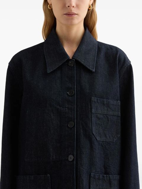 Jil Sander patch-pocket denim jacket - Blue