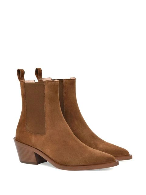 Gianvito Rossi Wylie 45mm suede boots - Brown - zdjęcie produktu nr 2