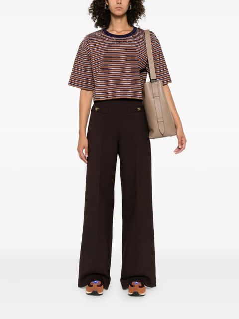 SANDRO striped T-shirt - Brown - zdjęcie produktu nr 2