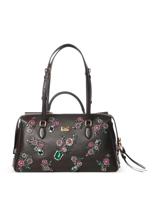 Dolce & Gabbana floral-embellished tote bag - Brown - zdjęcie produktu nr 1