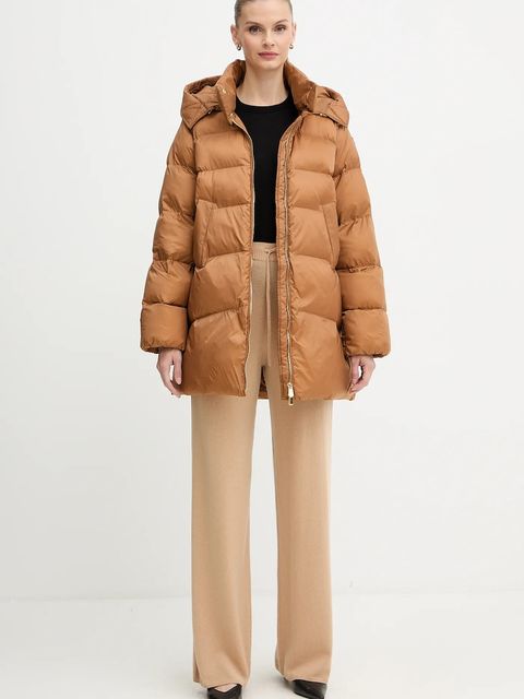 Pinko spodnie dresowe z dodatkiem wełny damskie kolor beżowy gładkie 105490 A2Q9 - zdjęcie produktu nr 2