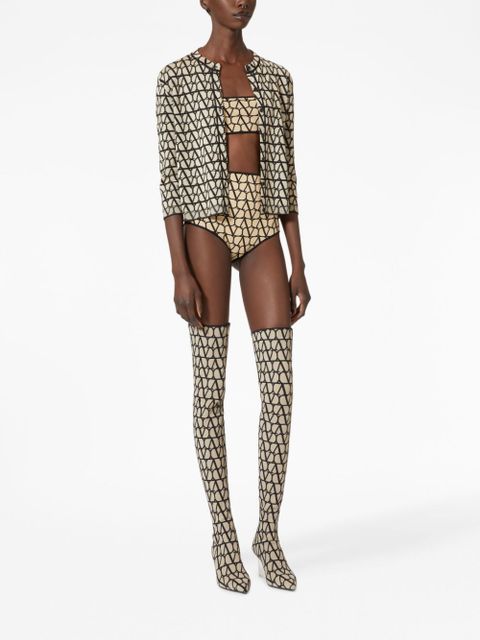 Valentino Garavani Toile Iconographe wool cardigan - Neutrals