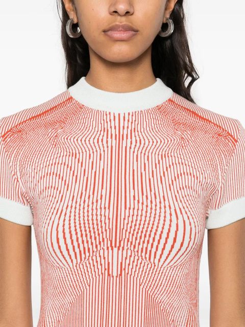 Jean Paul Gaultier The Morphing Pinstripes dress - Green