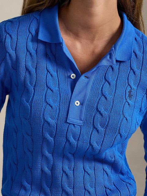 Polo Ralph Lauren sweter bawełniany damskie kolor niebieski lekki 211959100