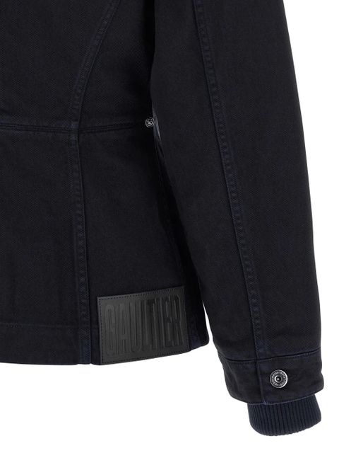 Jean Paul Gaultier slit denim jacket - Blue