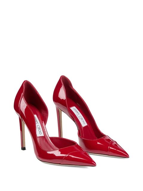 Jimmy Choo 100 mm Brigitte pointed-toe pumps - Red - zdjęcie produktu nr 2