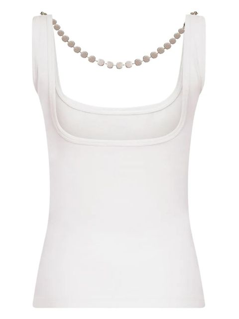 AREA logo-plaque tank top - White