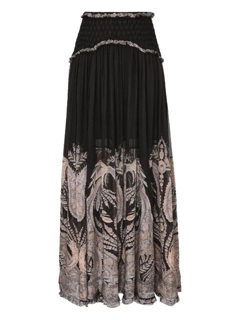 ZIMMERMANN ruffled-detail maxi skirt - Black - zdjęcie produktu nr 1