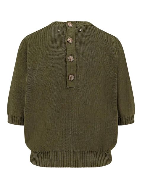 Golden Goose button-detailed pocket sweater - Green - zdjęcie produktu nr 2