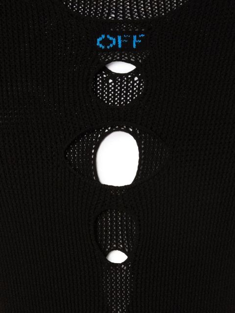Off-White cut-out knitted dress - Black - zdjęcie produktu nr 2