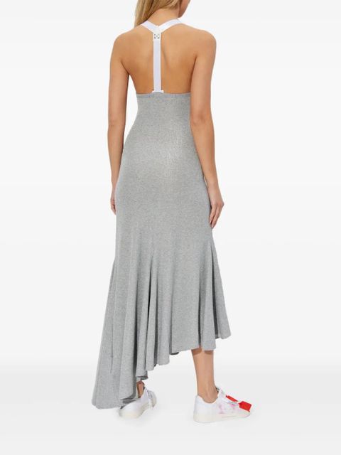 Off-White ribbed-knit midi dress - Grey