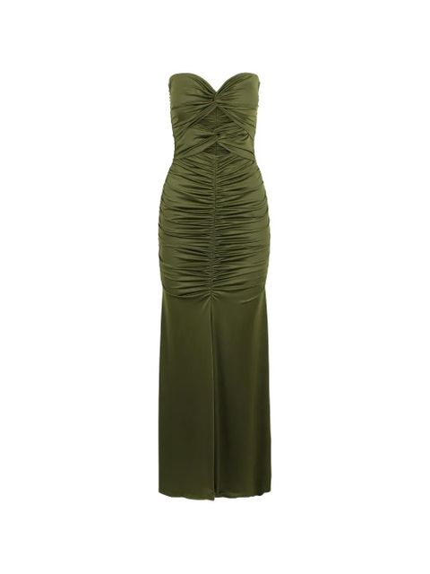 Essentiel Antwerp Jeremi ruched strapless dress - Green - zdjęcie produktu nr 1