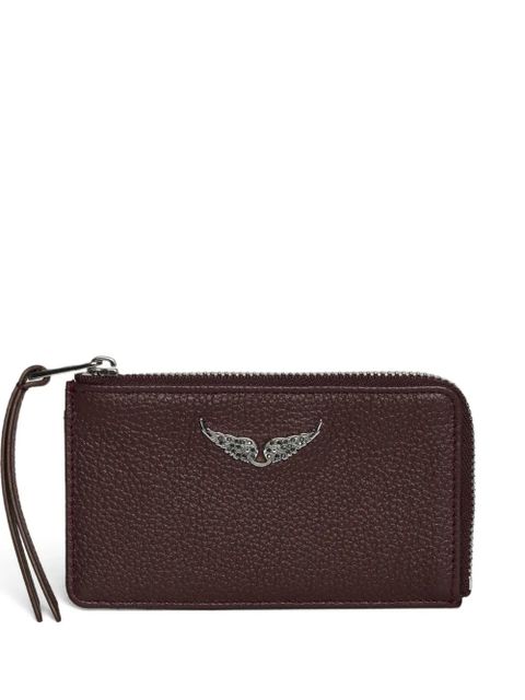 Zadig&Voltaire grained leather card holder - Purple - zdjęcie produktu nr 1