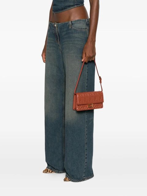 FENDI Baguette logo-plaque quilted clutch bag - Red - zdjęcie produktu nr 2