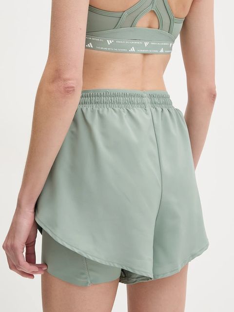 adidas Performance szorty treningowe Designed for Training kolor zielony gładkie high waist JC9803